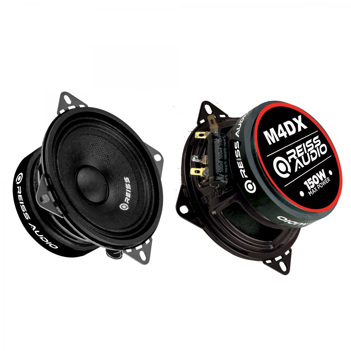 Difuzoare auto Reiss Audio RS-M4DX, midrange, 100mm, 4 Ohm, 150W